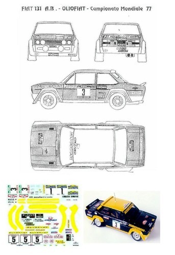 Decal fiat 131abarth olio - -,