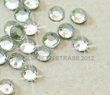 STRASS Termoadesivi 100pz SS12 3,5mm CRISTALLO trasparente hotfix bianco hotfix