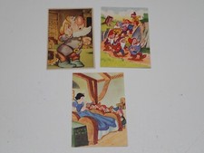 BIANCANEVE E I SETTE NANI WALT DISNEY 3 CARTOLINE  (14)