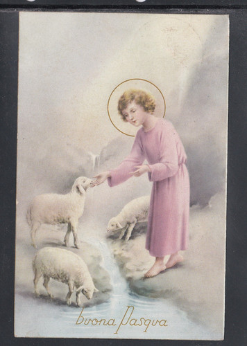 Cartolina buona pasqua gesù - cartolina,