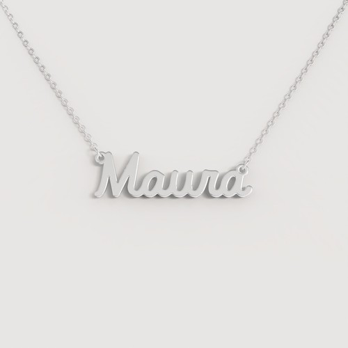Collana nome donna acciaio - nome,