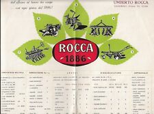 ROCCA CAVAGNOLO BROCHURE PUBBLICITARIA ARATRO SARCHIATRICE ZAPPACAVALLO 1966