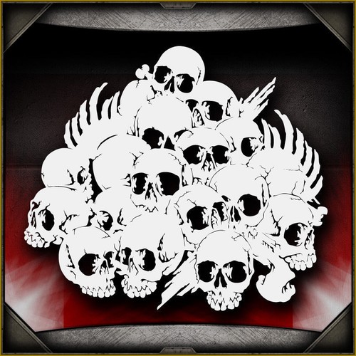 Skull background modello - -,