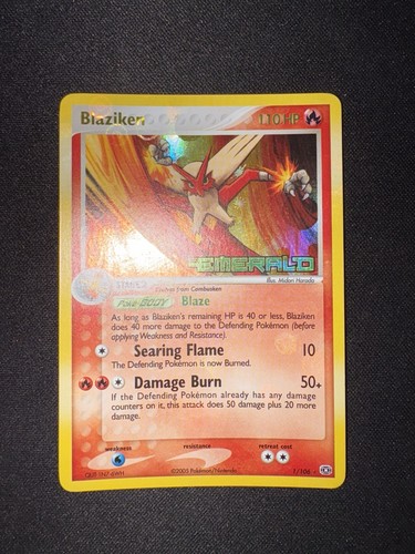 Pokemon blaziken 106 stamped - pokemon, 1/106