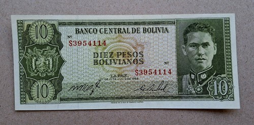 Banconota bolivia pesos - banconota, 10