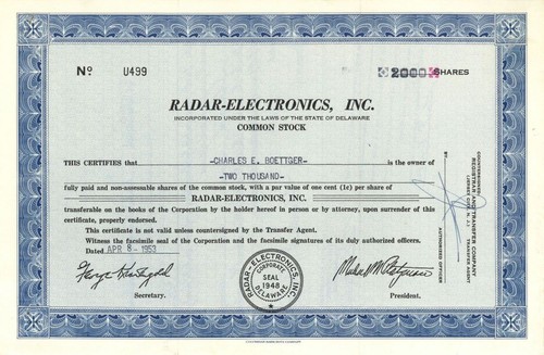 Radar electronics inc - radar-electronics,, inc.