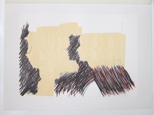 Mario Ceroli Eccoli, ormai Litografia formato 52 x 37 cm. Seat 1984