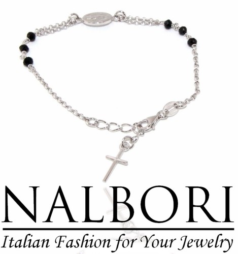 Bracciale rosario argento - bracciale,