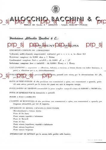 Allocchio bacchini strumenti - bacchini,