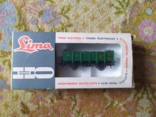 Treni Lima HO anni '70: carro sponde alte FS Ltml 4311 vuoto verde