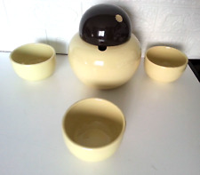 ROMETTI ITALY CERAMICA SET CONTENITORE PIU' 3 CIOTOLE COLAZIONE SPACE AGE STILE