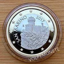 1 EURO PROOF SAN MARINO 2017 - PRIMA EMISSIONE NUOVO DISEGNO TIRATURA 2600 RARA