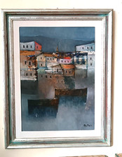 Dipinto olio tela marina - su,