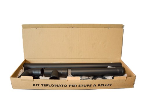 Kit tubo nero pellet ø80 - tubo,