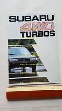 SUBARU modelli 4WD Turbo 1985 depliant originale italiano auto brochure