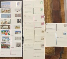 Francobolli Cartolina Postale Germania Deutsche Bundespost lotto 17 pz