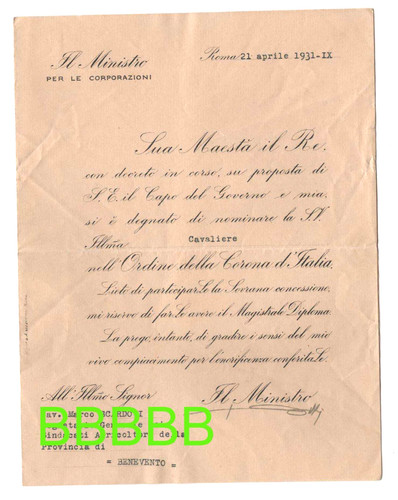 Giuseppe bottai autografo - giuseppe,
