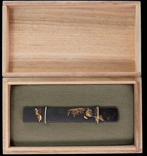 Edo periodo kozuka - periodo, pescatore