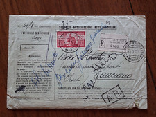 REPUBBLICA 1950  100 LIRE DEMOCRATICA SU SERVIZIO NOTIFICAZIONE ATTI GIUDIZIARI