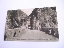 Sondrio Strada dello Stelvio Ponte e Galleria dei Bagni Vecchi + moto sp f. p. 