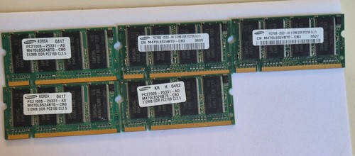 Lotto ram samsung ddr 512mb - 5,