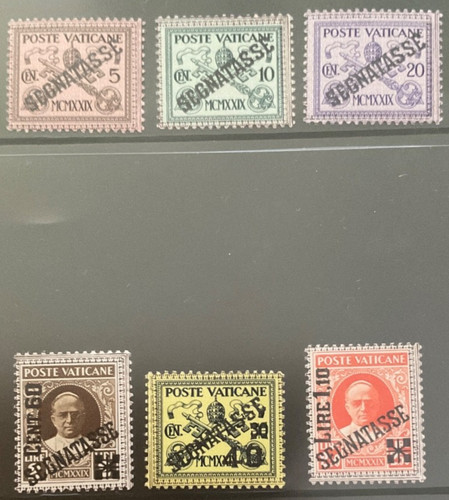Vaticano 1931 segnatasse serie