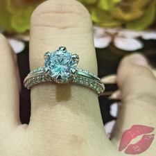 Anello 2CT Taglio Tondo