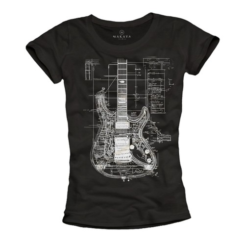 Maglia chitarra donna - , musica