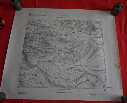 Rara carta mappa pisticci - carta,
