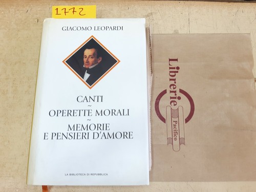 Giacomo leopardi canti - leopardi.,