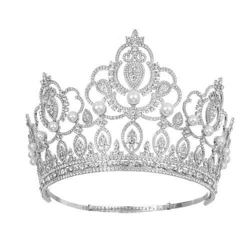 Corona diadema cristallo - , perle