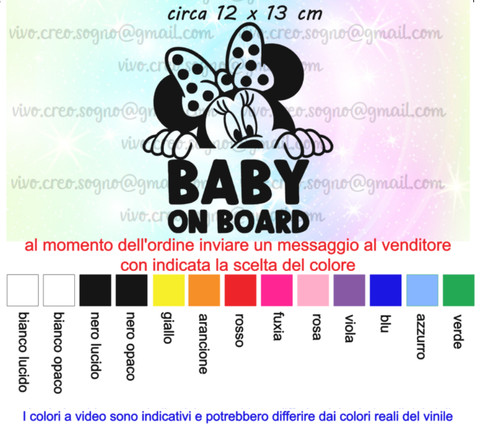 Adesivo bimba bordo baby - bimba,