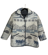 Giacca oversize misto lana blu
