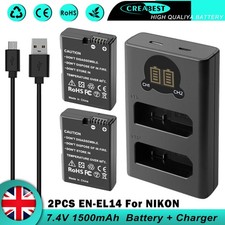 2x EN-EL14 EN-EL14A batteria e