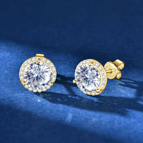 Orecchini lobo moissanite - orecchini,