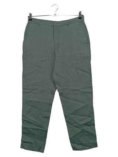 Zara pantaloni lino uomo beige - lino,