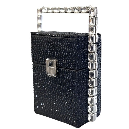 Nuova borsa nera - nuova, strass
