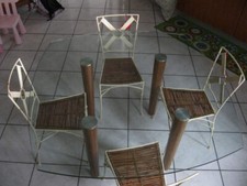 Tavolo in cristallo artigianale da soggiorno e da pranzo