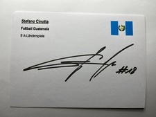 Autografo STEFANO CINOTTA-17 Cappellini GUATEMALA-Ex-Elversberg-FC Lugano-CFC-firmato