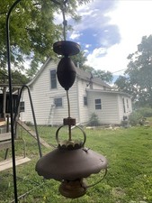 Lampadario vintage MidCentury moderno estraibile rame casale vecchio non testato