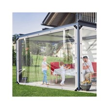TELONE IMPERMEABILE IN PVC TRASPARENTE CON OCCHIELLI PER GIARDINO E GAZEBO,TELO