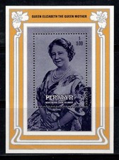 Penrhyn 1985 Mi. Bl.66 blocco 100% nuovo di zecca $ 5, Elizabeth regina madre