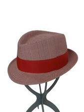 CAPPELLO TRILBY SCOZZESE ROSSO