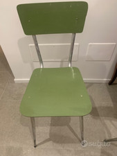 4 sedie in formica e metallo anni 70