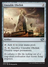 MTG UNSTABLE OBELISK EXC - OBELISCO INSTABILE - CMD2014 - MAGIC