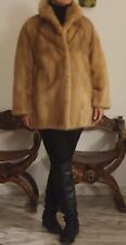 Splendida pelliccia di visone colore miele, ottimo stato, taglia 42/44