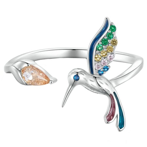 Anello colibrì argento - anello,