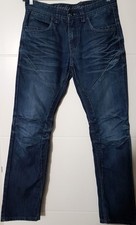 Jeans da uomo larghi blu scuro