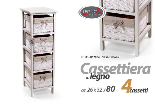Cassettiera legno cassetti - 4,