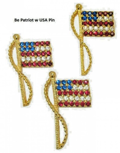 Bandiera pin usa - pin, rosso